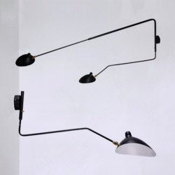 Serge mouille three rotating straight arms Wall Lamp