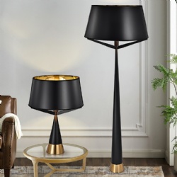 Modern Trident Cone Fabric table lamp