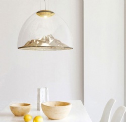 axo light mountain golden glass pendant lamp