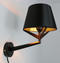 Modern Trident Cone Fabric Wall Lamp